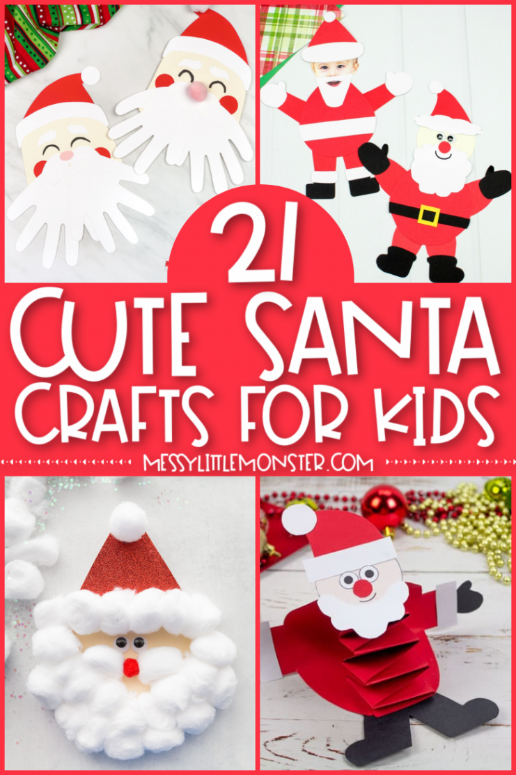 Easy Santa Claus Crafts for Kids - Messy Little Monster