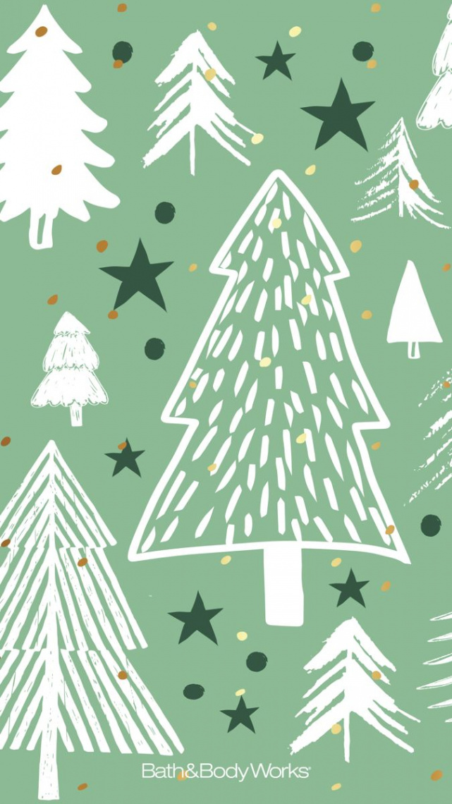 Festive Christmas Tree iPhone Wallpaper