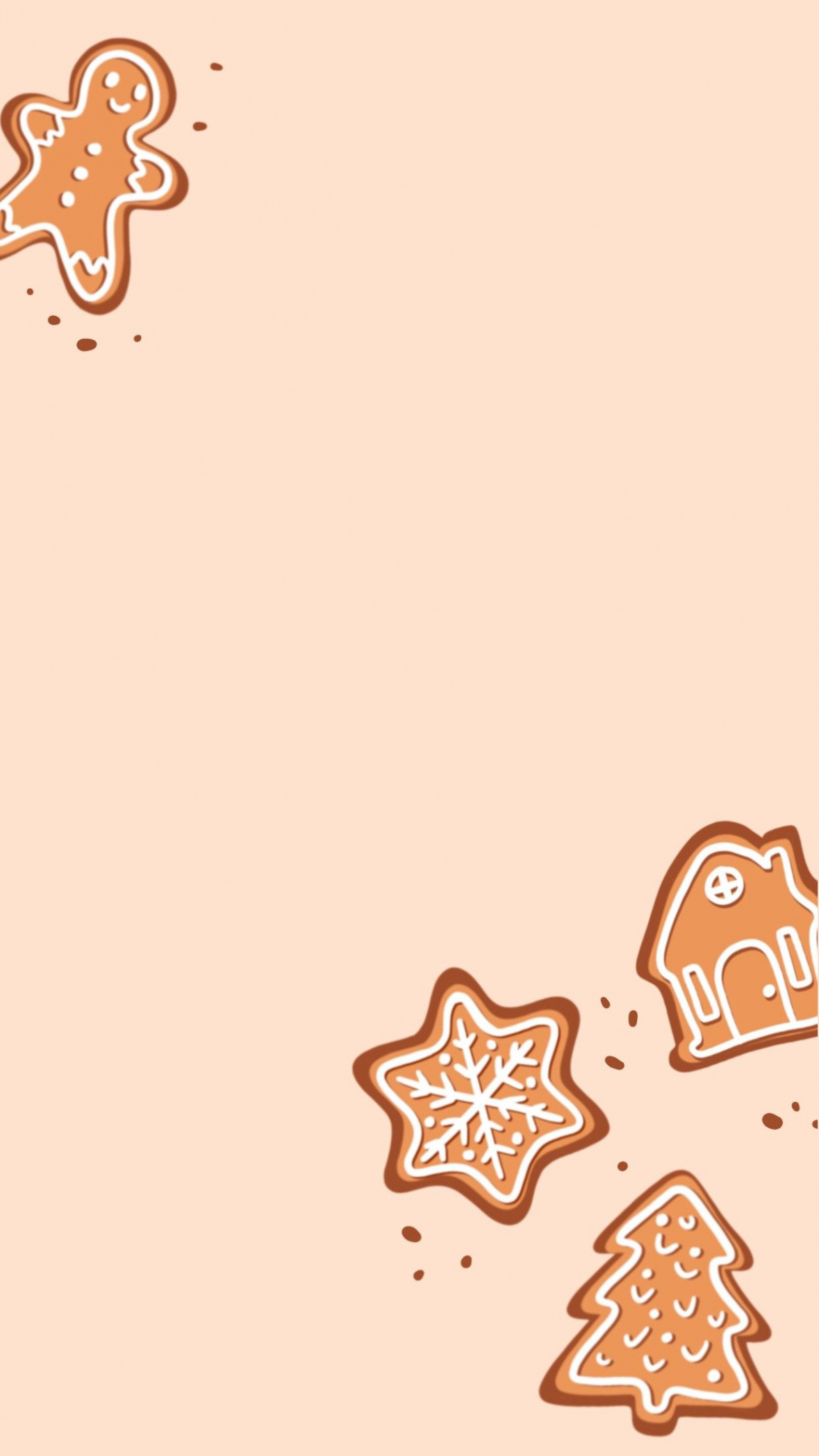 Free iPhone Wallpaper quote, Gingerbread cookies Christmas