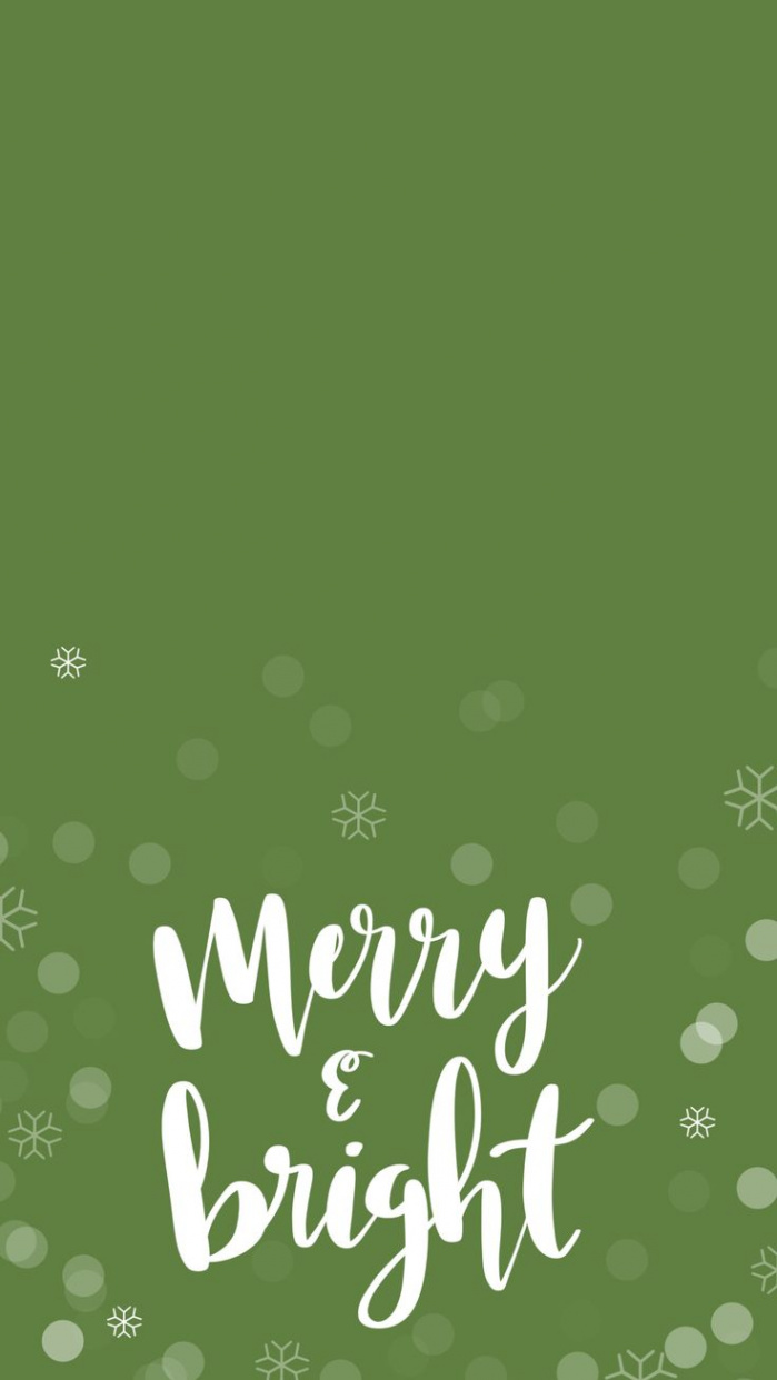 Free iPhone Wallpaper quote, Merry & Bright Christmas  Free