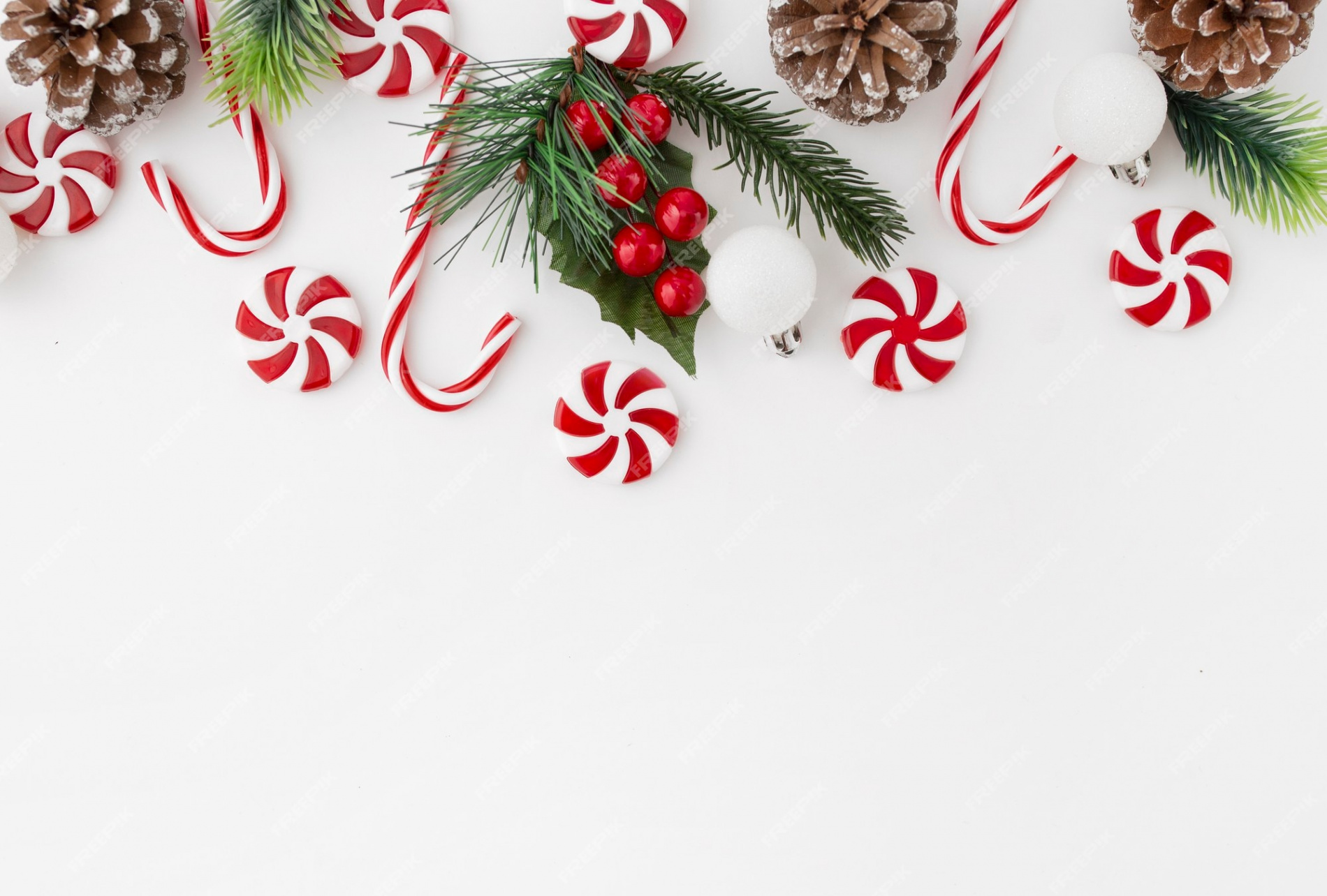 Free Photo  Nice christmas background on white background with