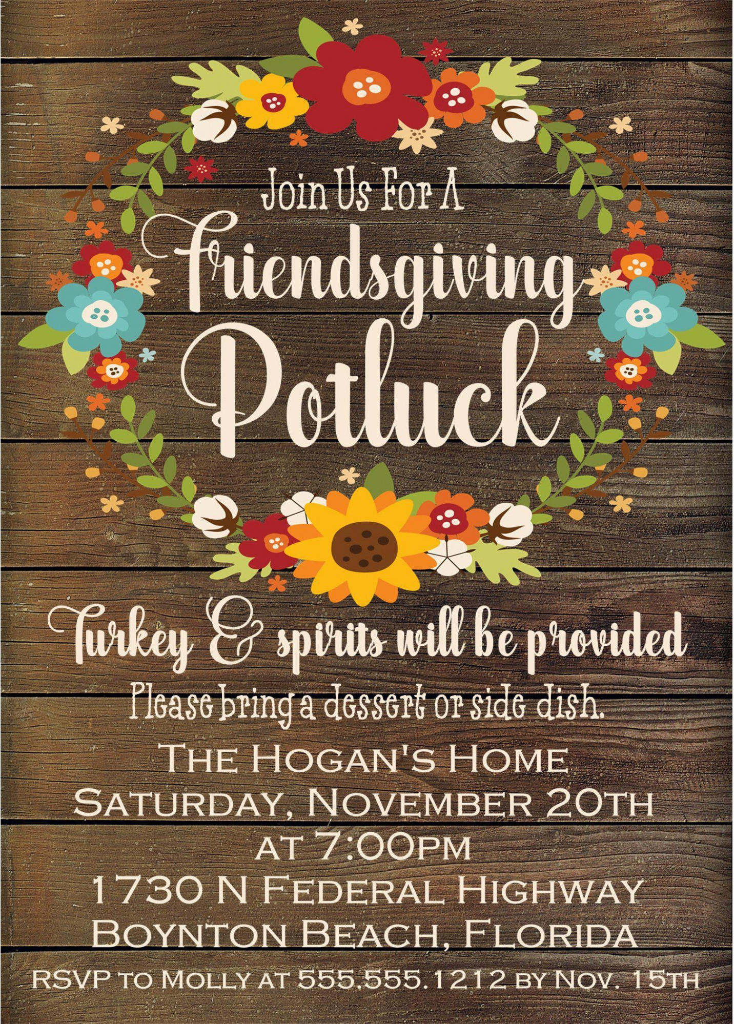 Friendsgiving Potluck Invitations — Party Beautifully