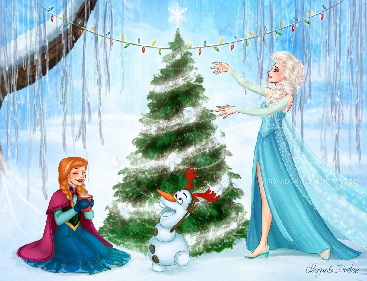 Frozen Christmas Disney Wallpapers - Wallpaper Cave