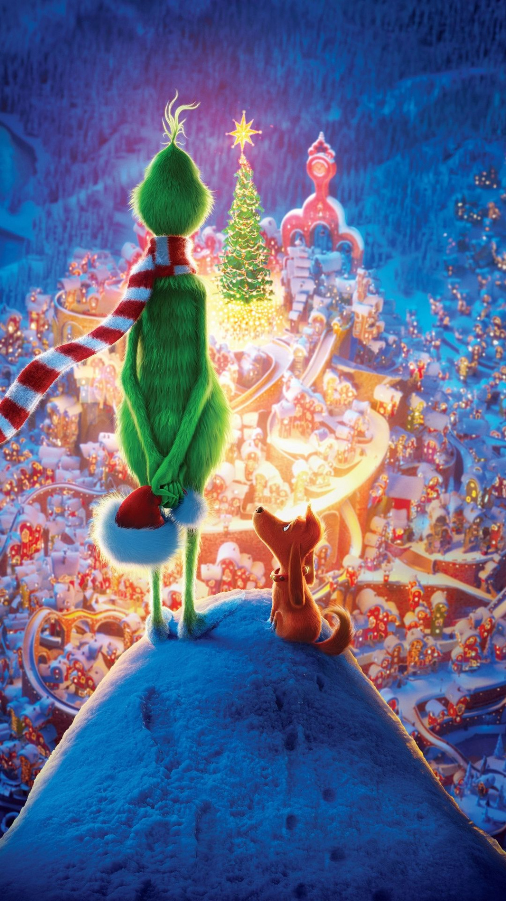 Get into the Christmas spirit with The Grinch movie wallpaper