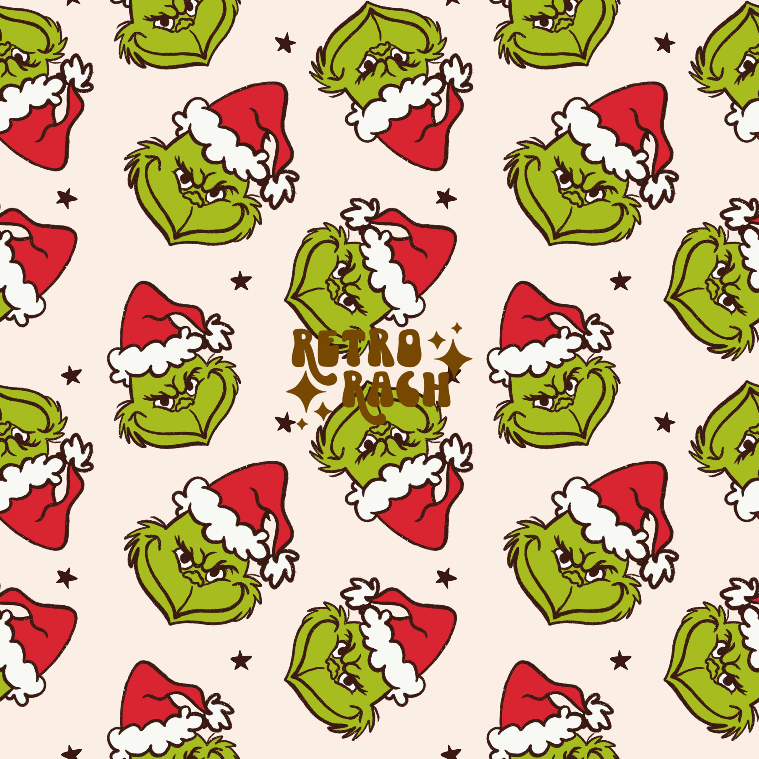 Grinch Christmas Seamless Repeating Pattern Retro Holiday - Etsy