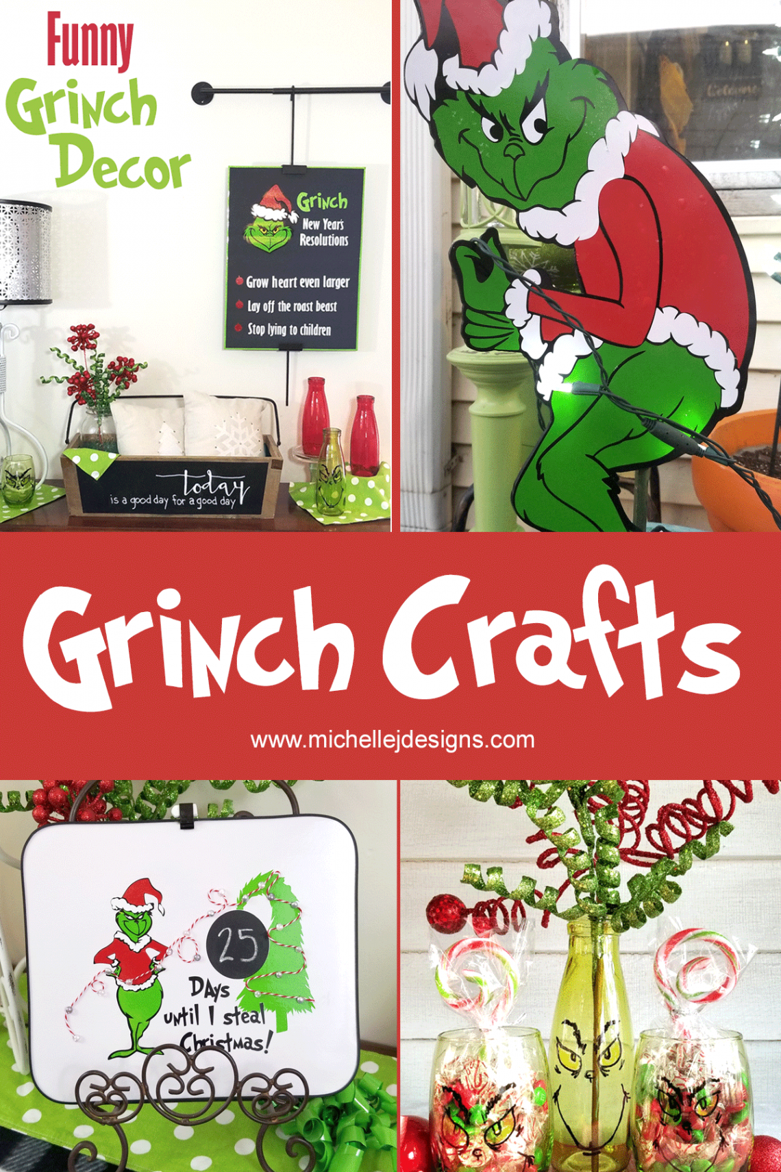 Grinch Crafts and Decor Ideas - Michelle James Designs