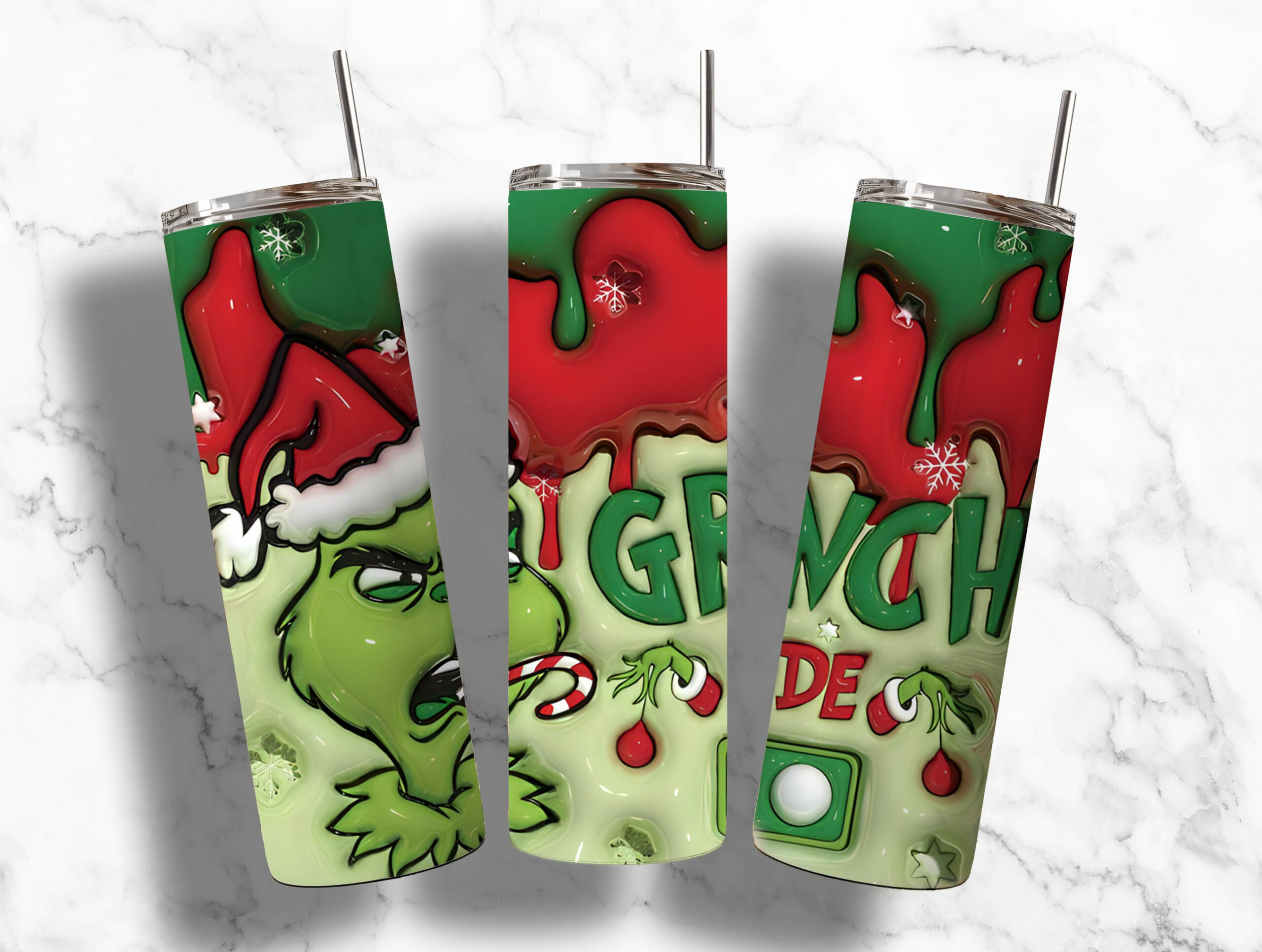 Grinch D Inflated Christmas Tumbler Merry (Instant Download) - Etsy