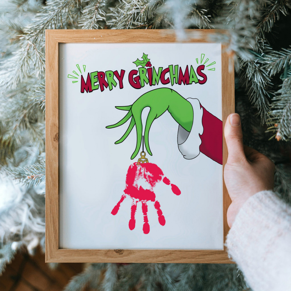 Grinch Crafts For Kids Handprint