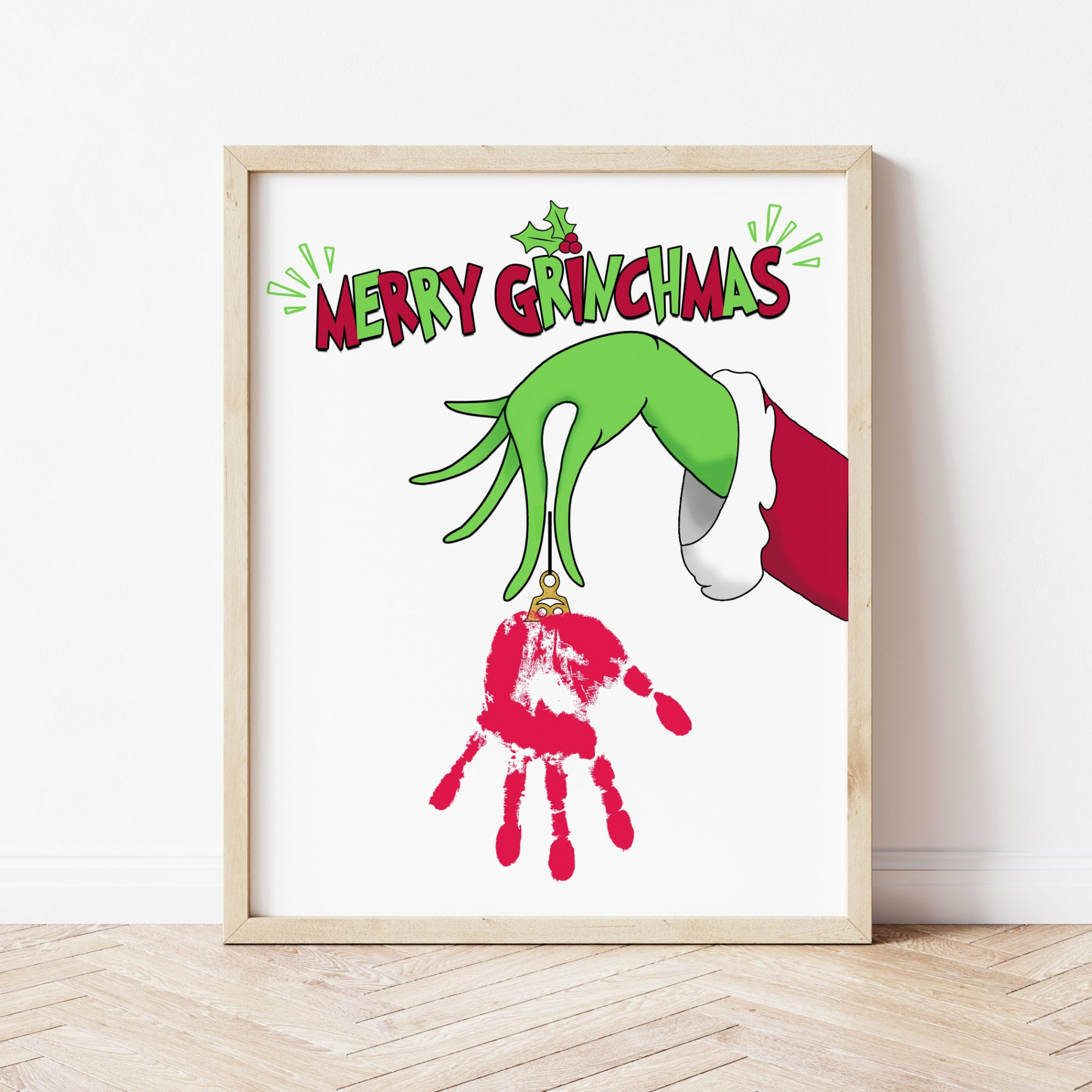 Grinch Handprint Art  Ollie + Hank - Grinch Craft