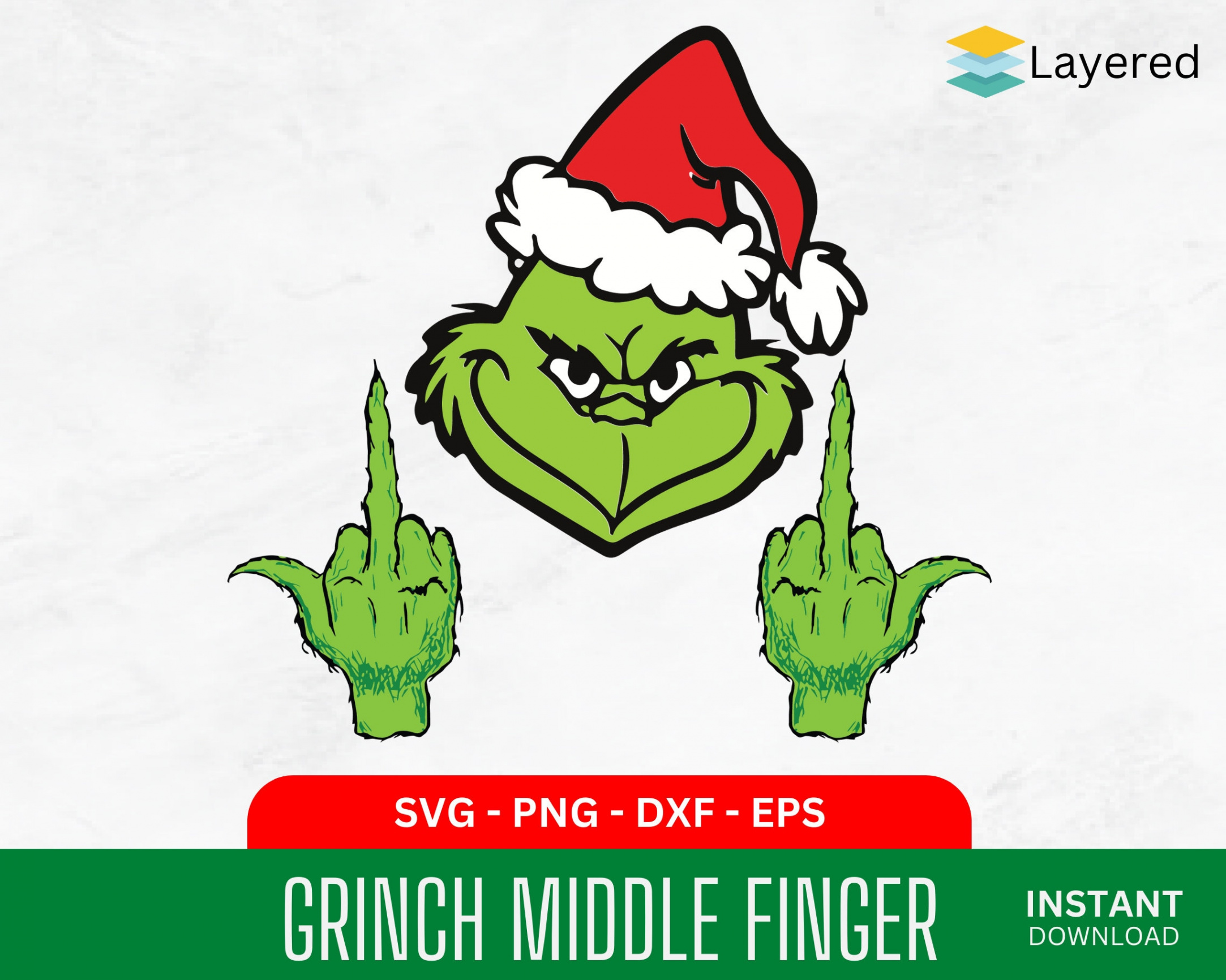 Grinch Middle Finger - Etsy