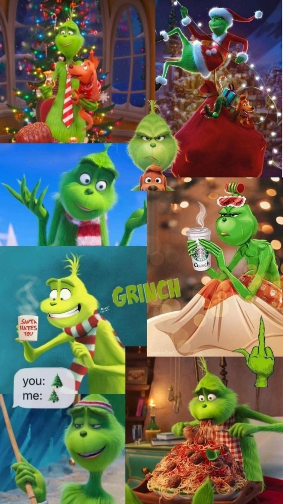 Grinch Phone Wallpaper  Wallpaper iphone christmas, Christmas