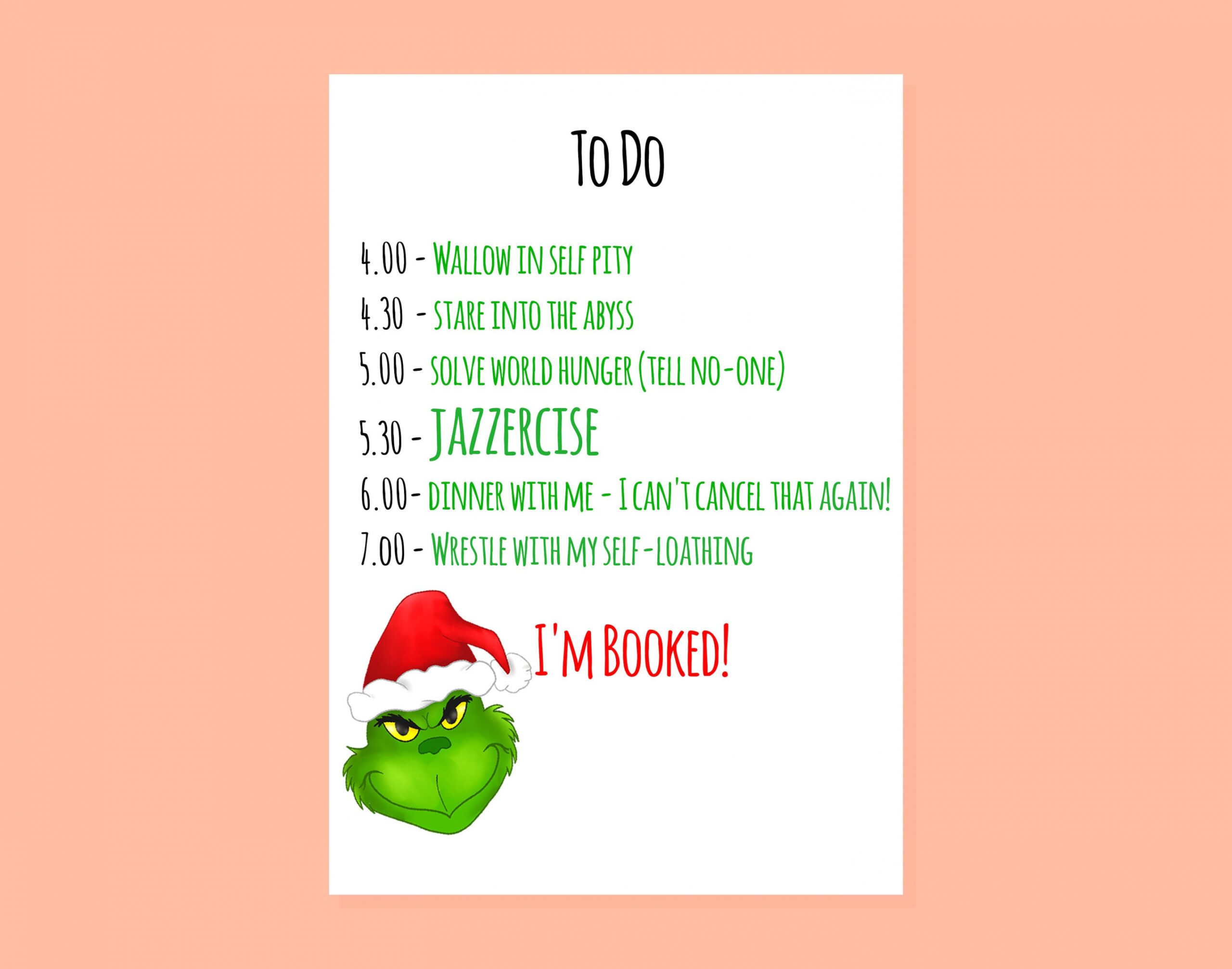 Grinch To Do Liste Karte, Grinch inspirierte Weihnachtskarte, Die Grinch  Weihnachten, Weihnachtskarte, Inspirierte Weihnachtskarte, Weihnachten