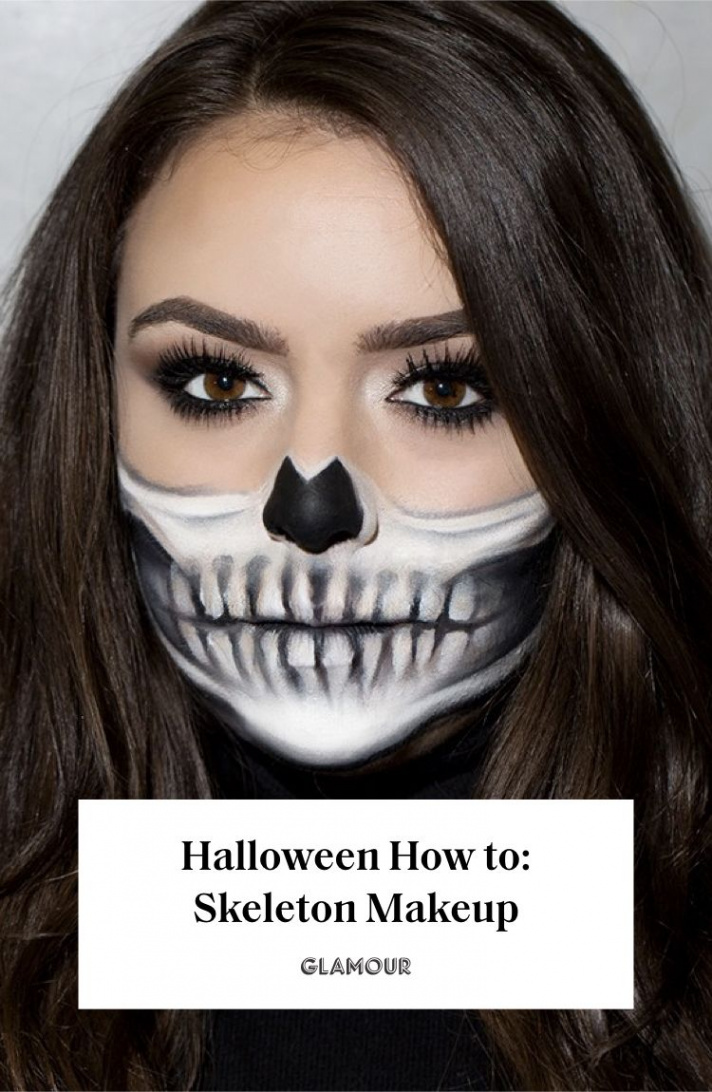 Half-Skeleton Makeup Is Trending for Halloween, and It