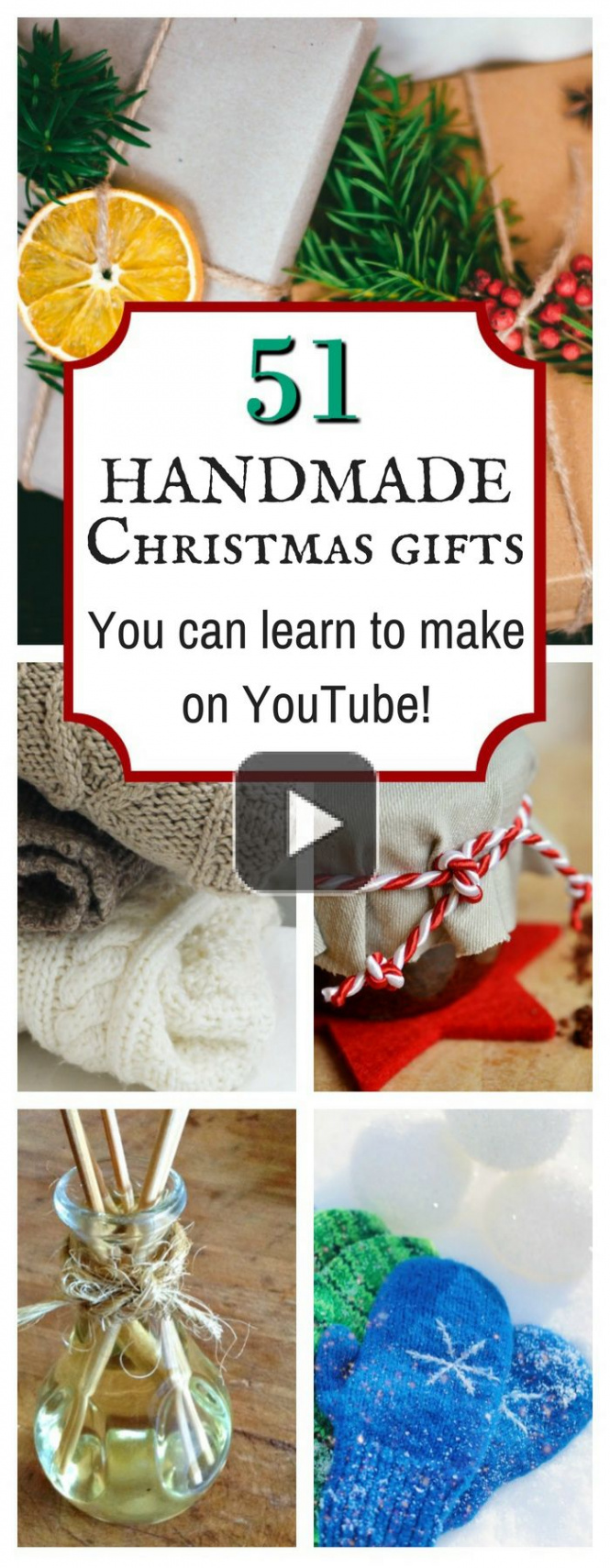Handmade Christmas Gifts (you can learn to make on YouTube!) in
