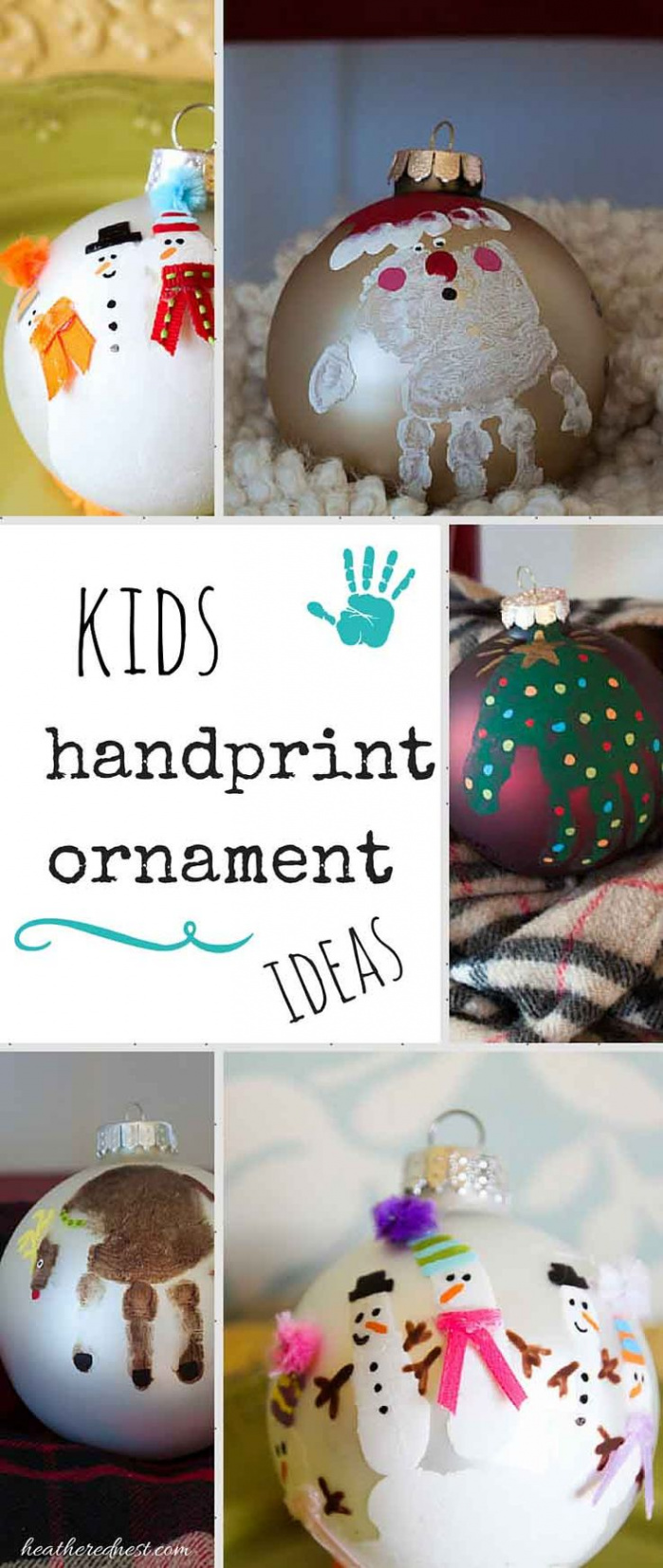 Handprint Ornament and DIY Christmas Ornament Ideas  Handprint