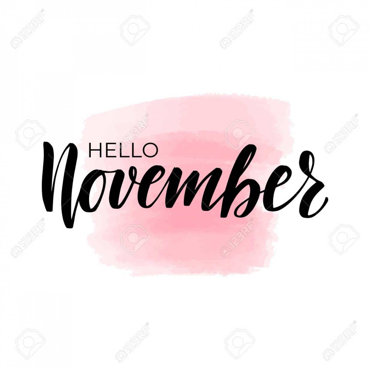 Handwritten Brush Lettering Hello November