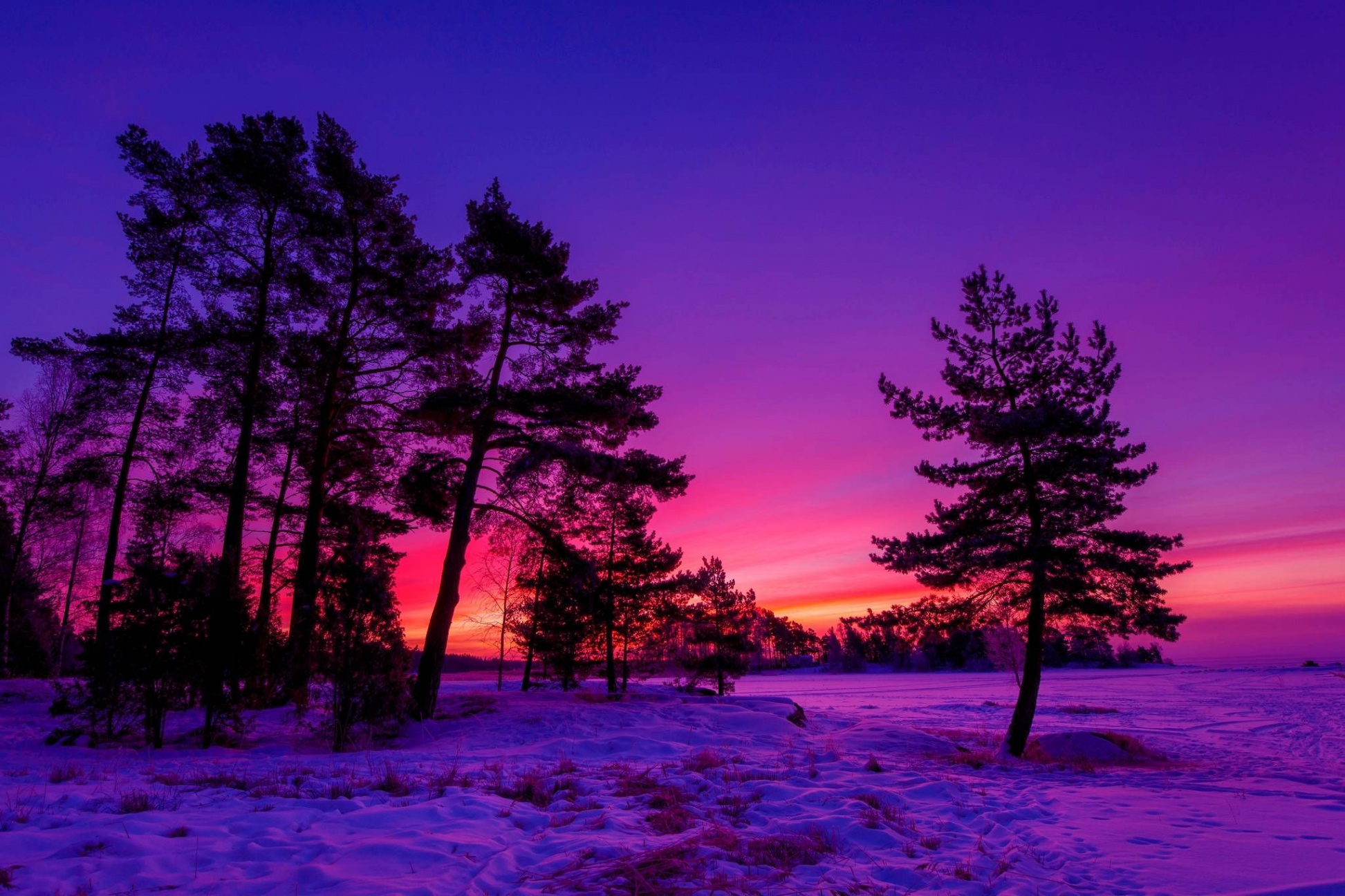 HD Winter Sunset Wallpaper  Download Free -   Winter