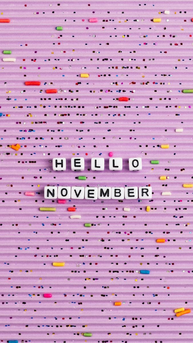 HELLO NOVEMBER beads text typography  free image by rawpixel