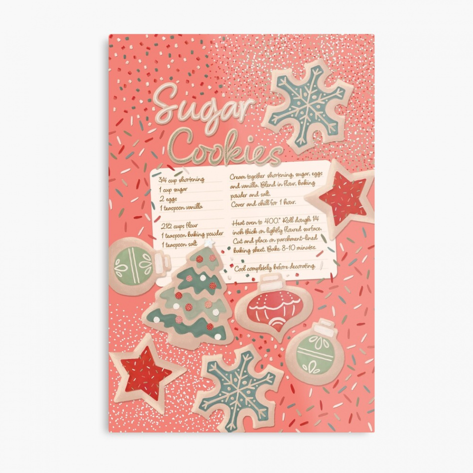 Holiday Sugar Cookie Recipe  Art Print