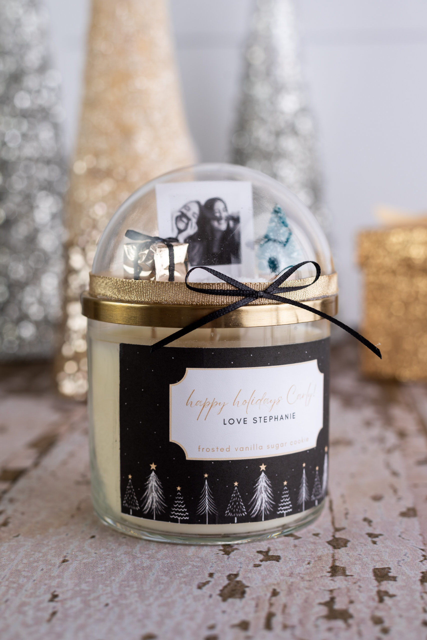 Homemade Gifts for Friends DIY Snow Globe Candle - A Country