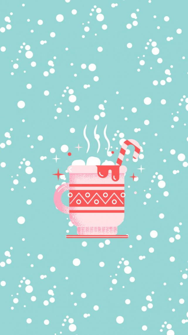 Hot Cocoa Icon in   Christmas phone wallpaper, Cute christmas