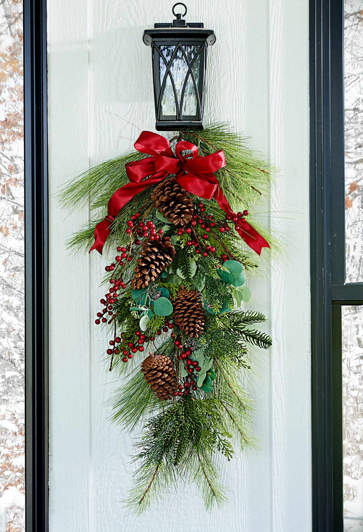 How to Make a Christmas Swag Wreath for Your Front Door