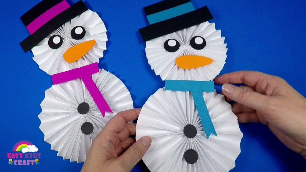 How to Make a Paper Snowman  Christmas Craft for Kids