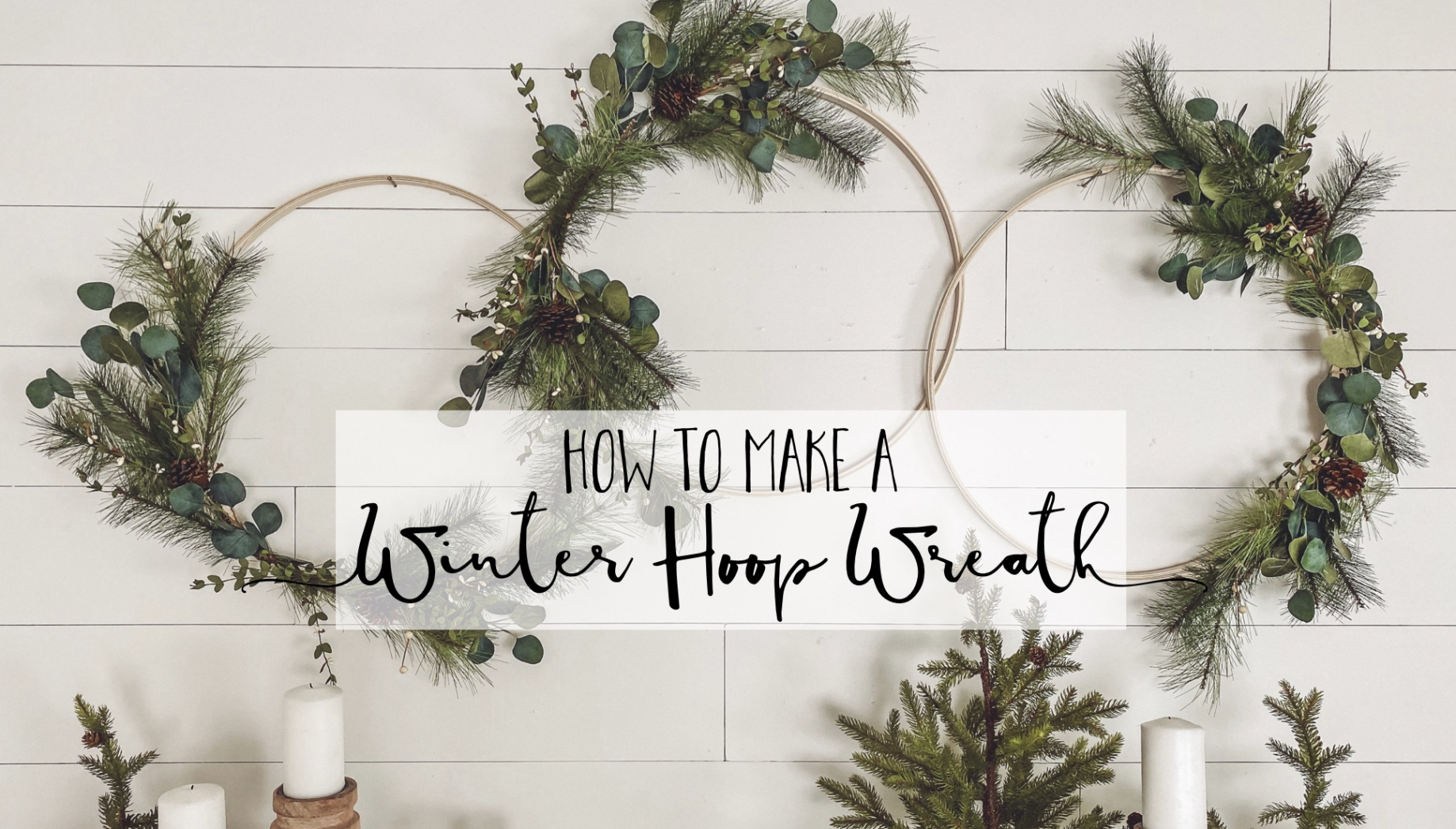 How to Make a Winter Hoop Wreath - Cotton Stem