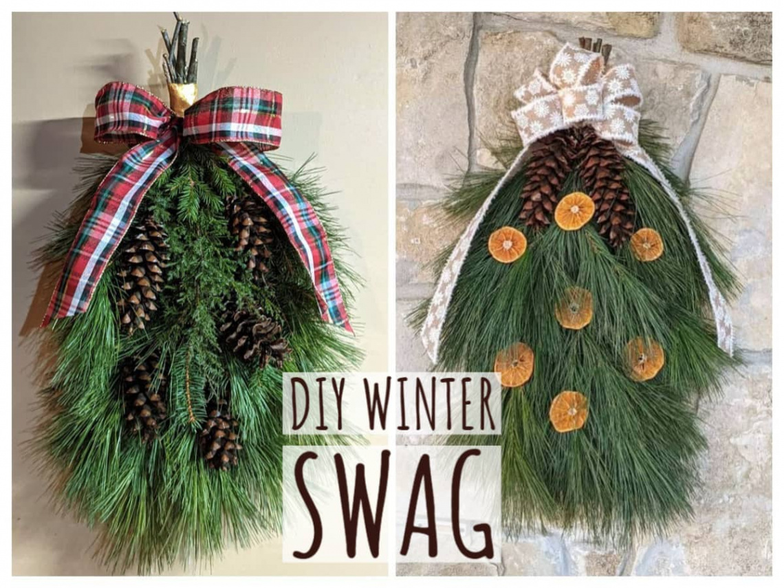 How to Make a Winter Swag With Fresh Evergreens - FeltMagnet