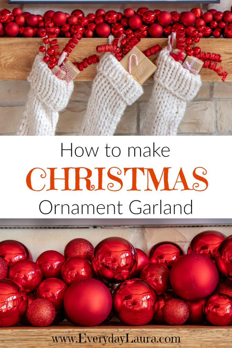 HOW TO MAKE CHRISTMAS ORNAMENT GARLAND  Everyday Laura