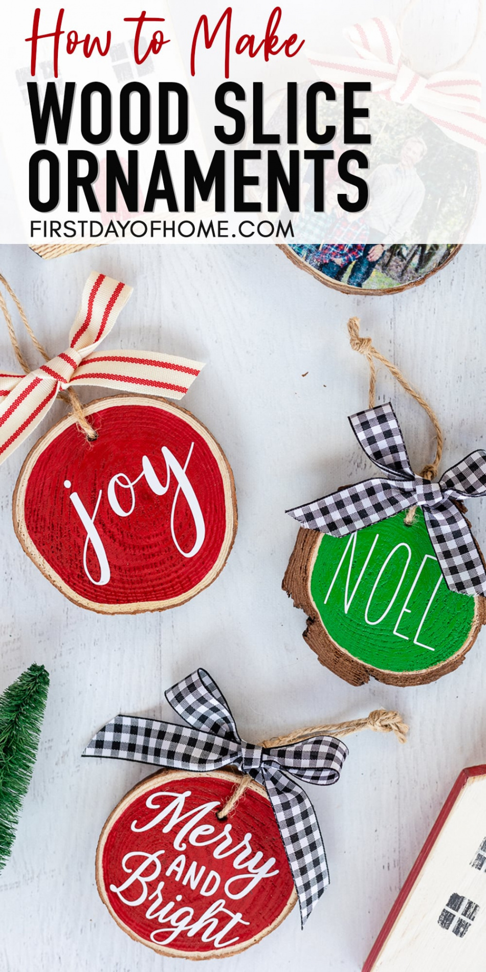 How to Make Easy DIY Wood Slice Ornaments