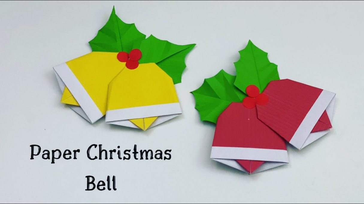 How To Make Easy Paper Christmas Bell For Kids / Nursery Craft Ideas /Paper  Craft Easy/KIDS crafts