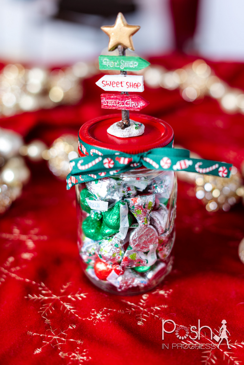 How to Make This Easy DIY Christmas Candy Jar - Posh in Progress