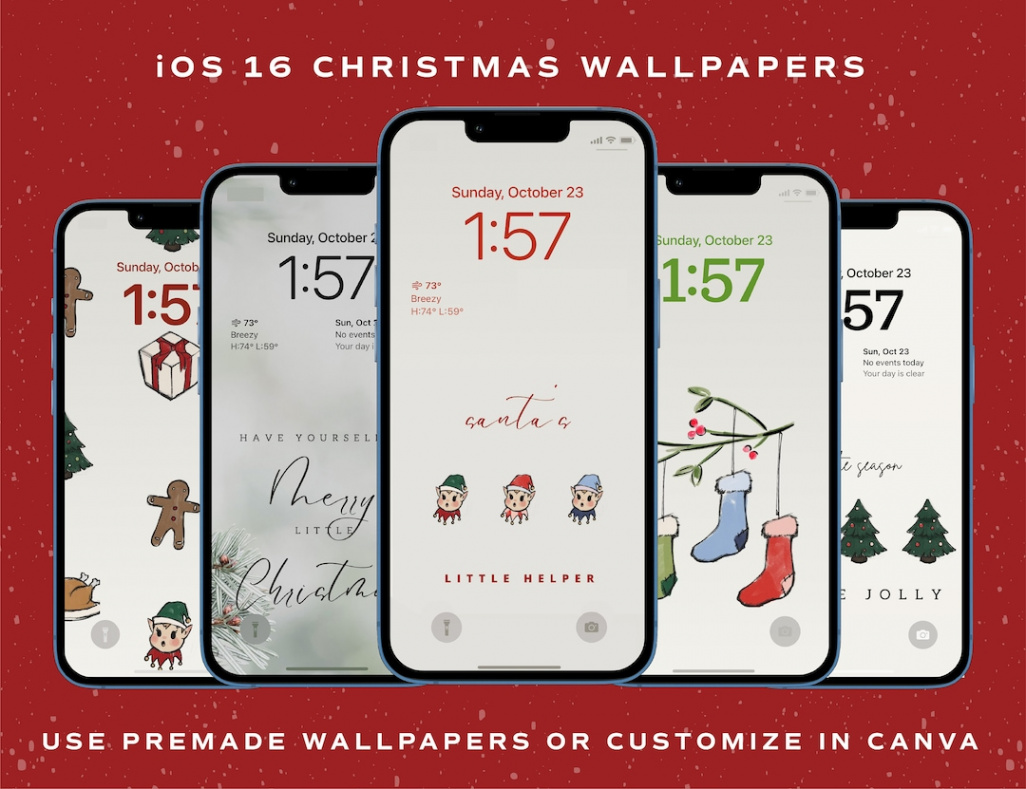 IOS  Christmas Holiday iPhone Lock Screen Wallpapers Festive