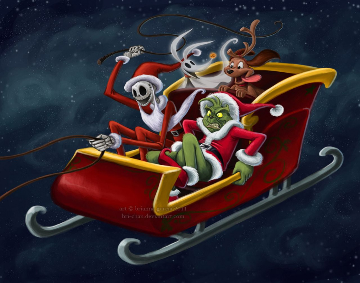 Jack Skellington and Grinch  Nightmare before christmas wallpaper