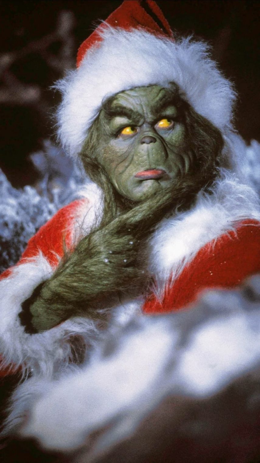Jim Carrey as the "Grinch" in the  film How The Grinch Stole