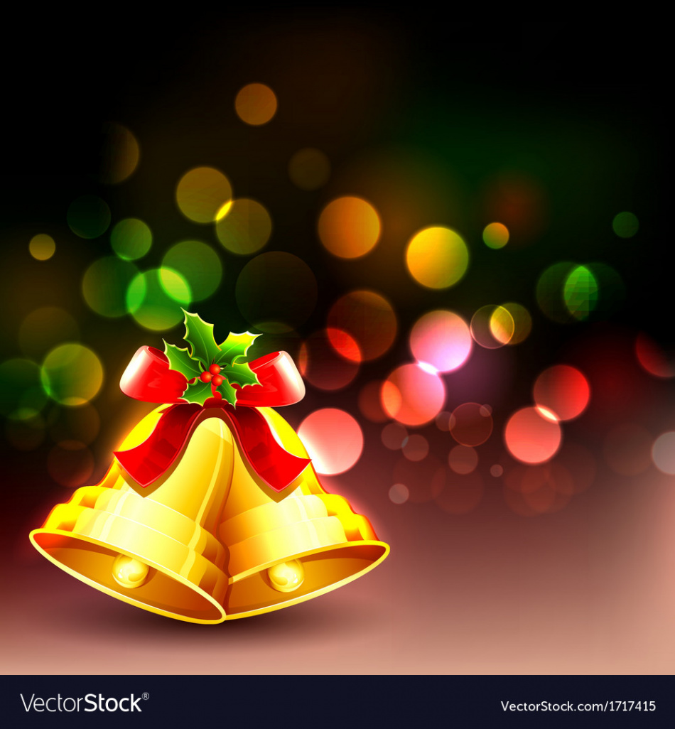 Jingle bell in christmas background Royalty Free Vector