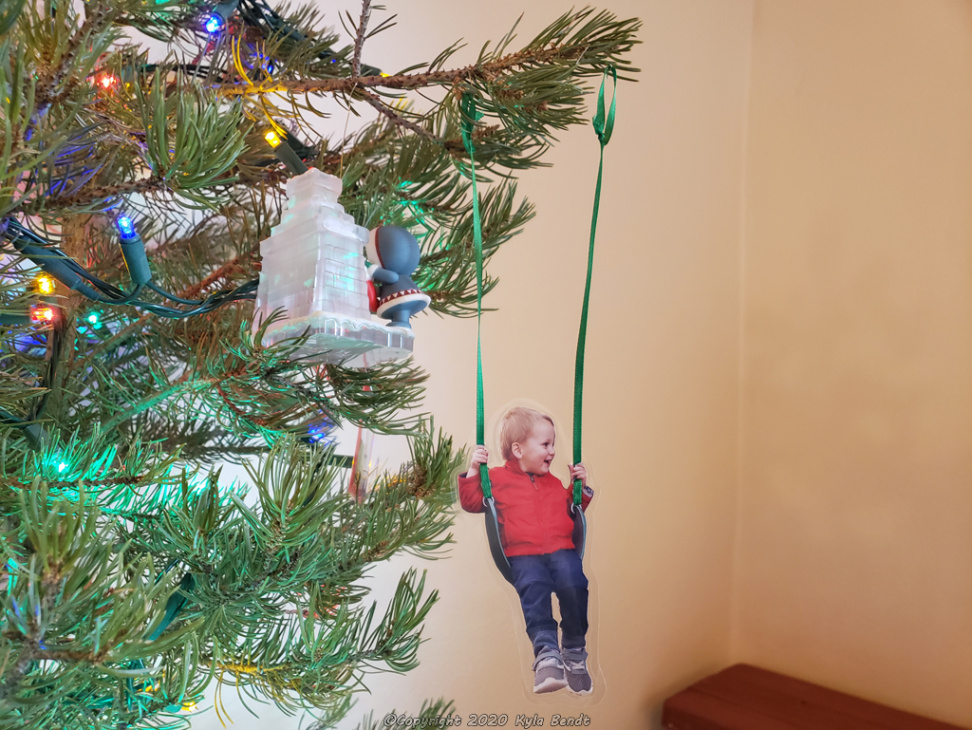Kid on a Swing: DIY Laminated Christmas Ornament Project - Live Hoppy