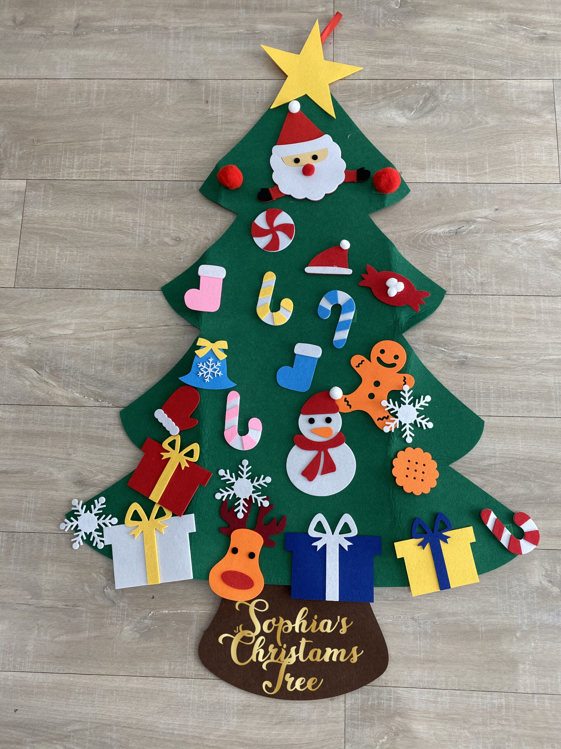 Kids felt Christmas tree/Personalised Christmas tree to - Etsy