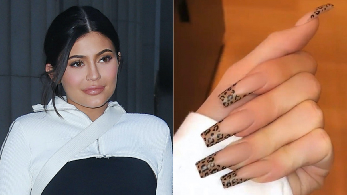 Kylie Jenner Shares New Leopard-Print French Manicure — Photos