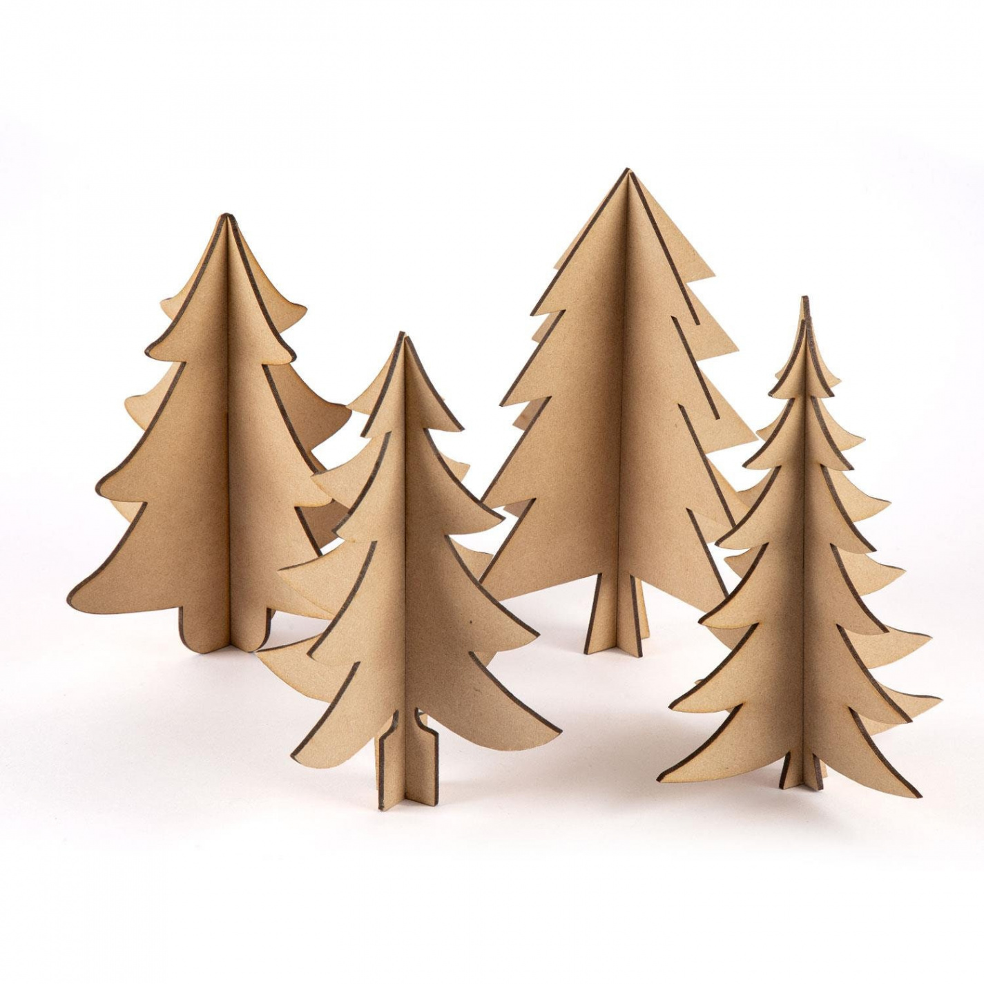 Large MDF D slot together trees - Pack of  ( designs)