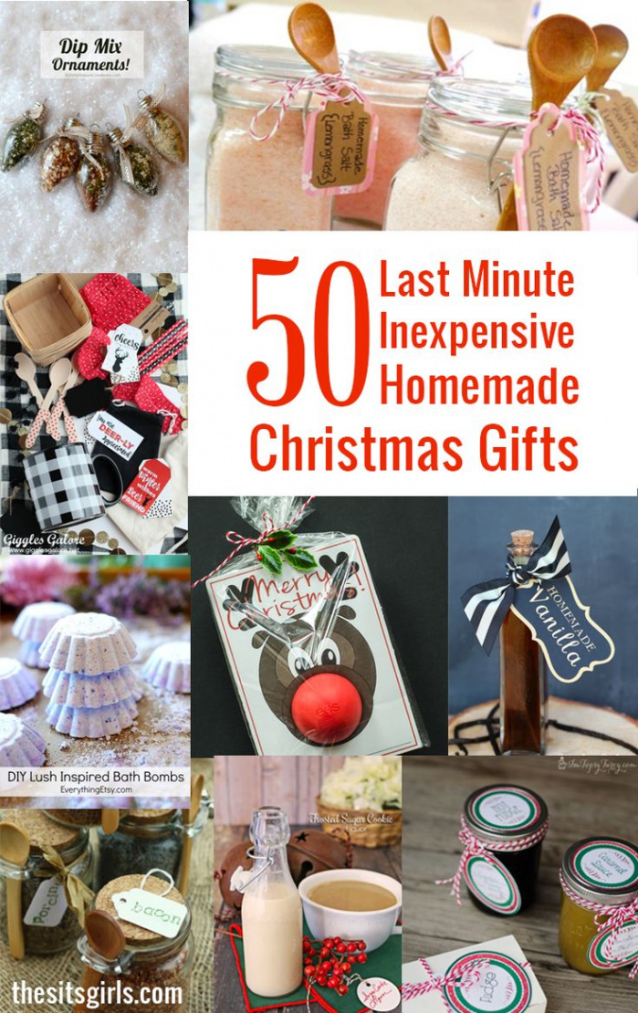 Last Minute Inexpensive Homemade Christmas Gifts  Easy diy