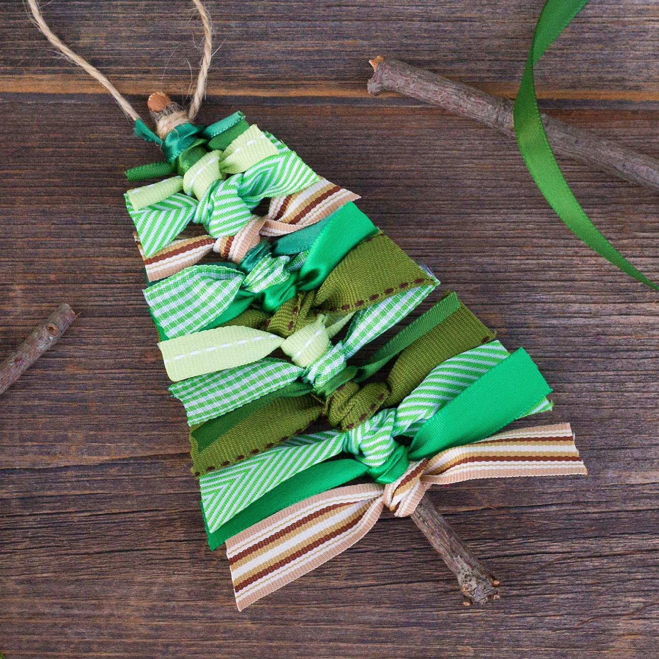 Learn How to Make a Scrap Ribbon Christmas Tree Ornament