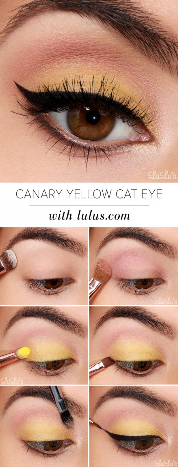 Lulus How-To: Canary Yellow Eye Makeup Tutorial - Lulus