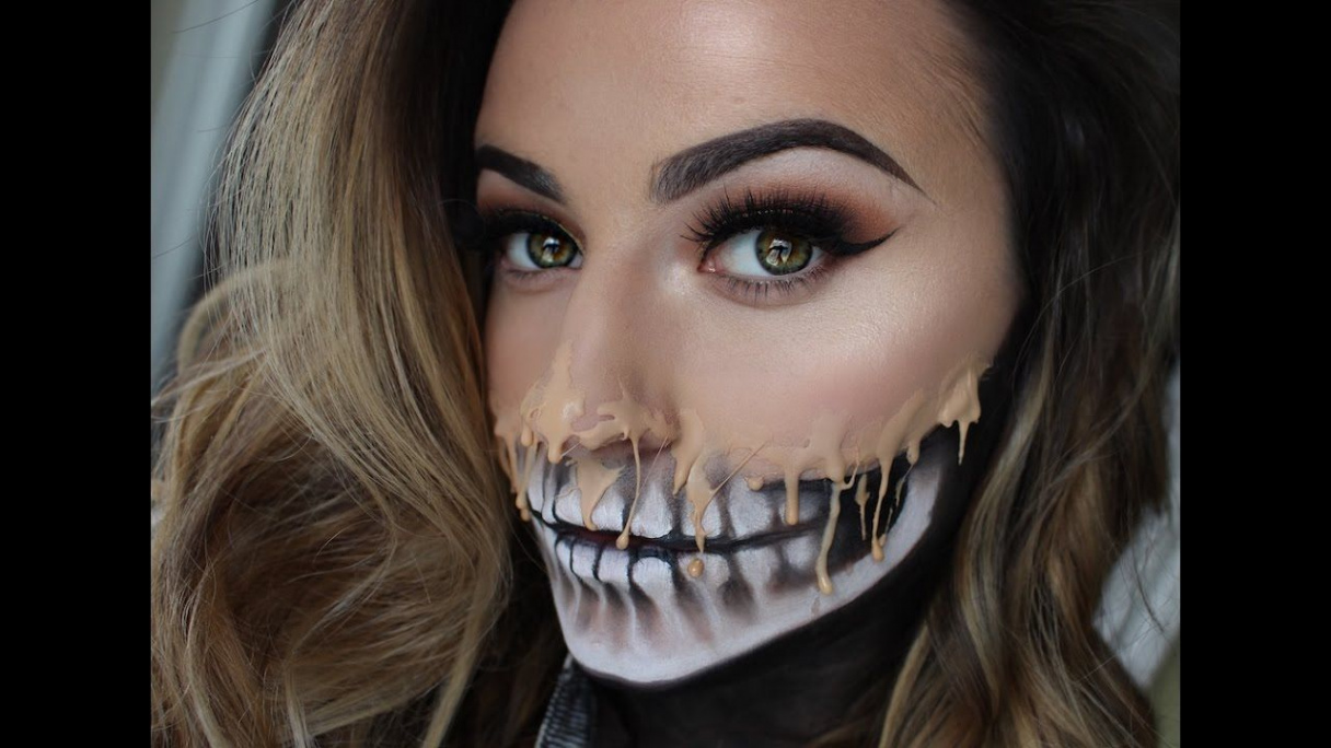 MELTING SKELETON MAKEUP  thepowderrooom  Skeleton makeup, Halloween  skeleton makeup, Cute halloween makeup