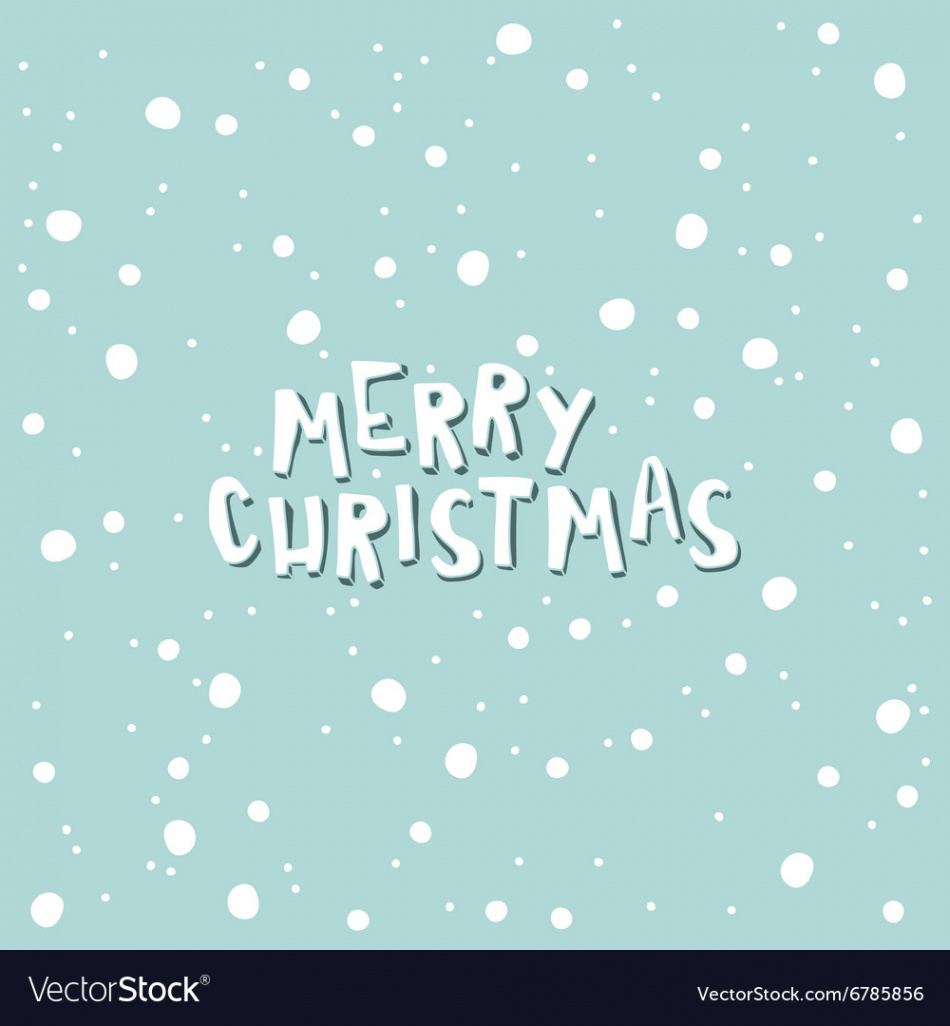 Merry christmas on a light blue background Vector Image