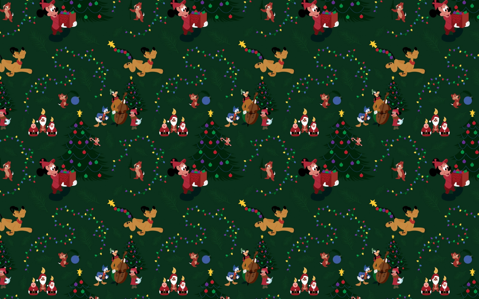 Mickey Mouse & Pluto Christmas Wallpaper – Desktop/iPad