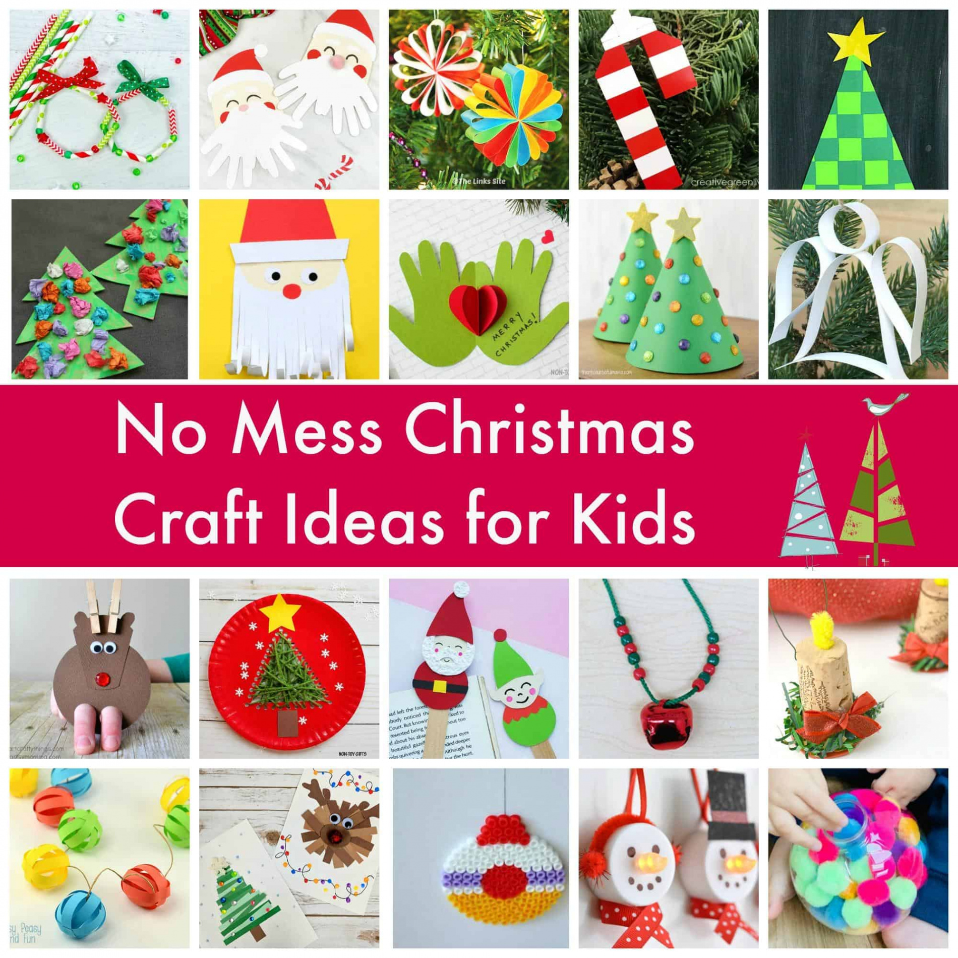 No Mess Christmas Craft Ideas for Kids - Emma Owl