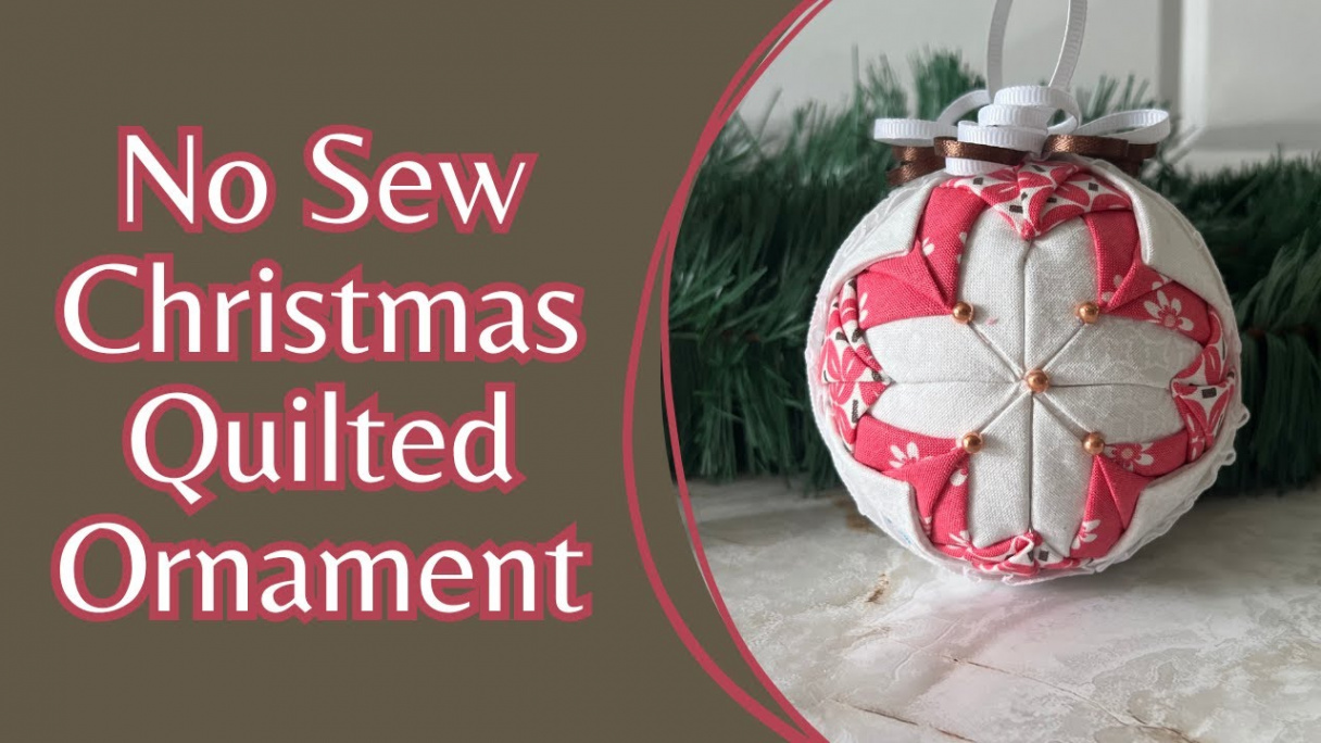 No Sew Christmas Quilted Ornament