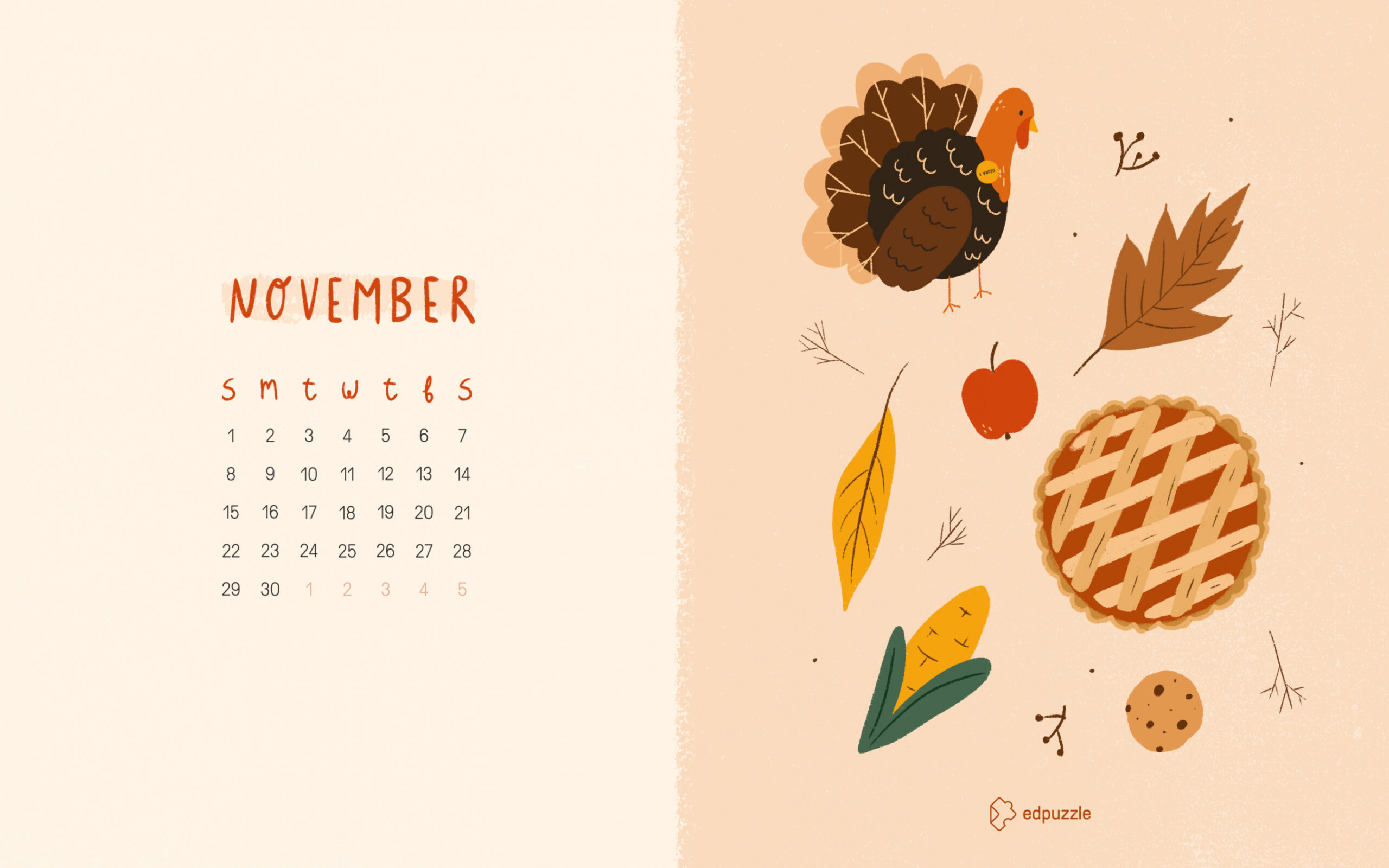 November Calendar Wallpaper  Edpuzzle Blog